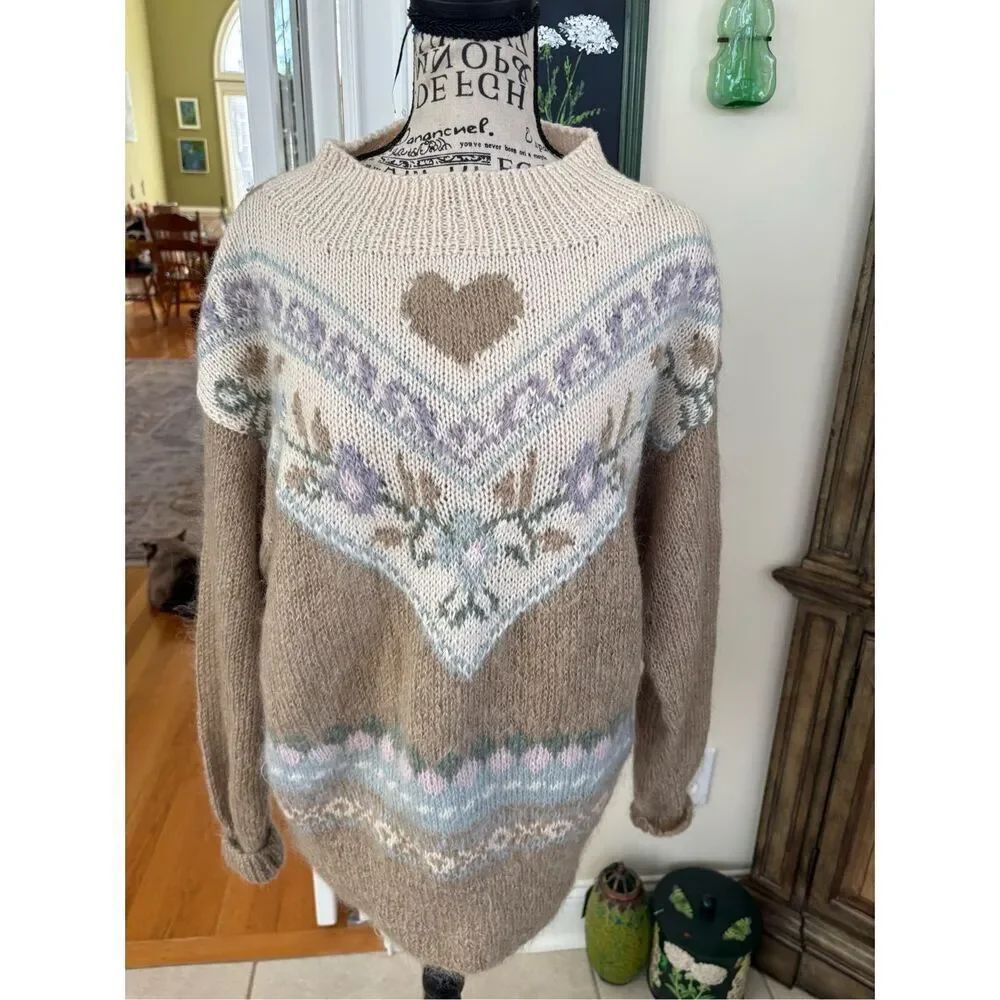Vintage Studio Michelle Stuart hand-knit mohair blend sweater